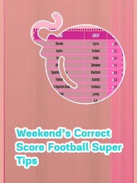 Prediction weekend correct score India